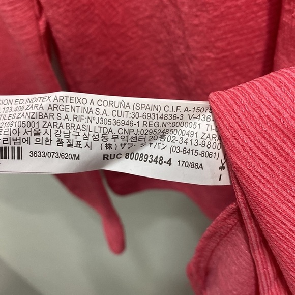 Zara‎ coral long sleeve top - Picture 5 of 8